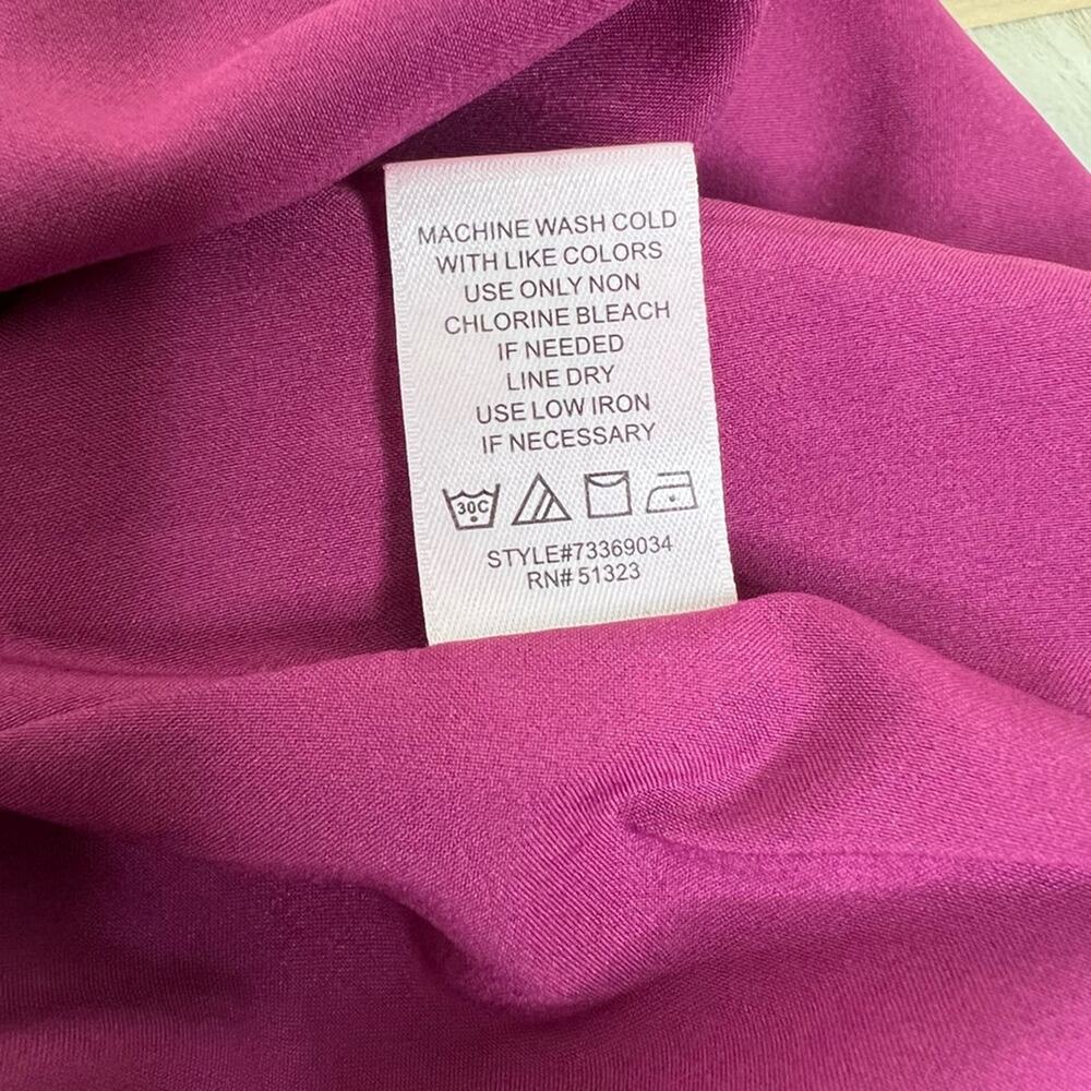 Cece Womens Mini A Line Dress Purple Stretch V Neck Lined Sleeveless Tie Back 12 - Picture 8 of 10